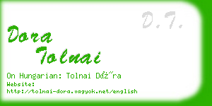 dora tolnai business card